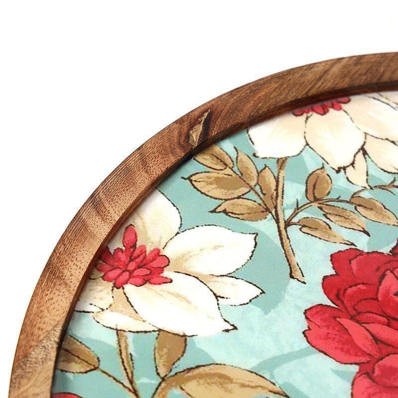 Hetty Floral Circular Wood Platter media 3