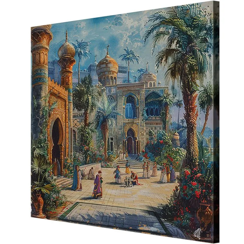 Palace Courtyard Poly Canvas Wall Painting media 5