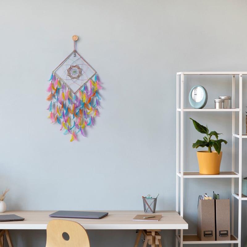 Rhombus Loom Rainbow Dreamcatcher With Light media 3