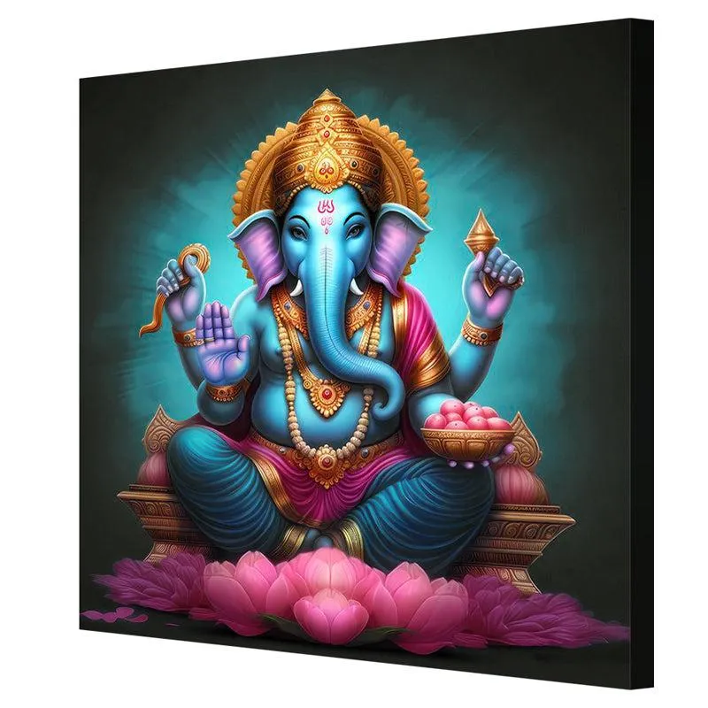 Mooshika Vahana Wall Painting media 5