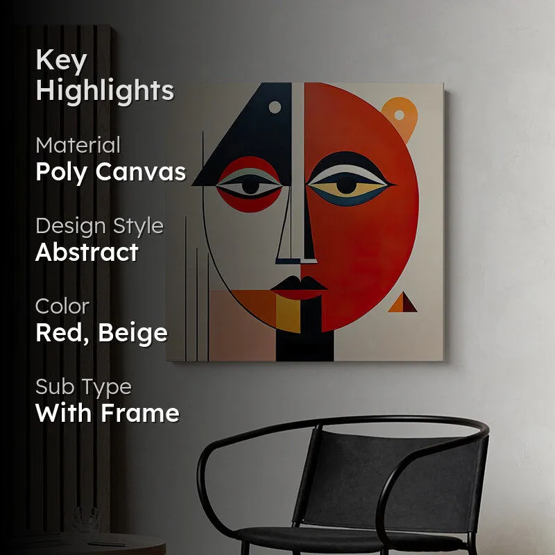 Geometric Female Face Wall Painting media 2