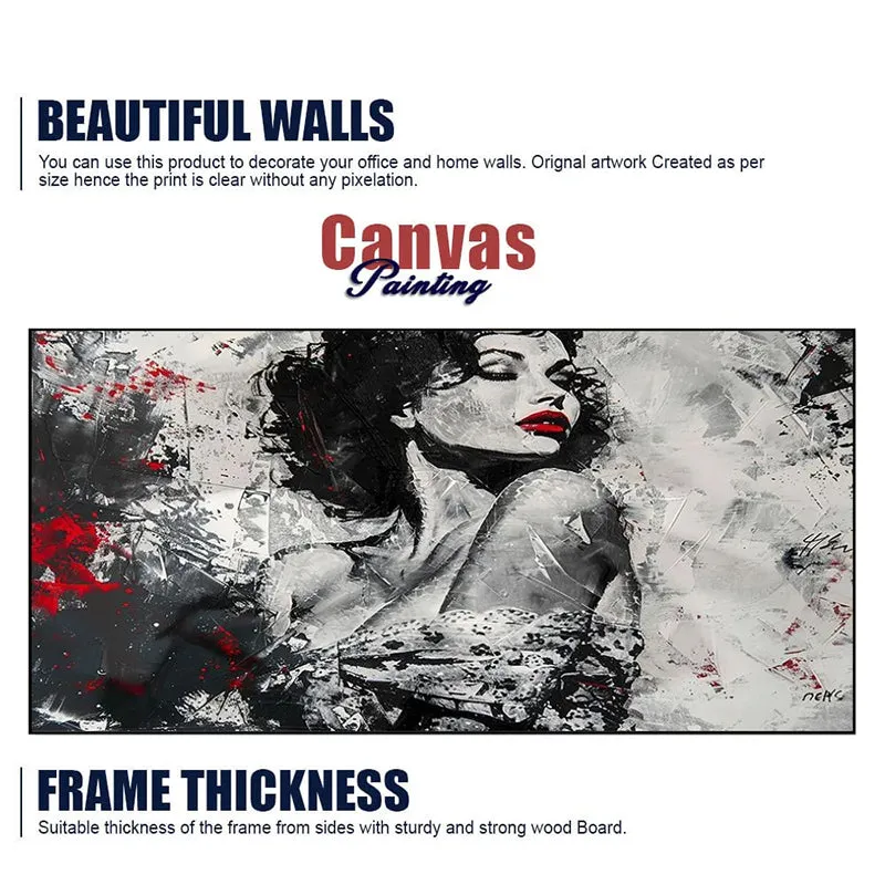 Monochrome Beauty Canvas Wall Painting media 8
