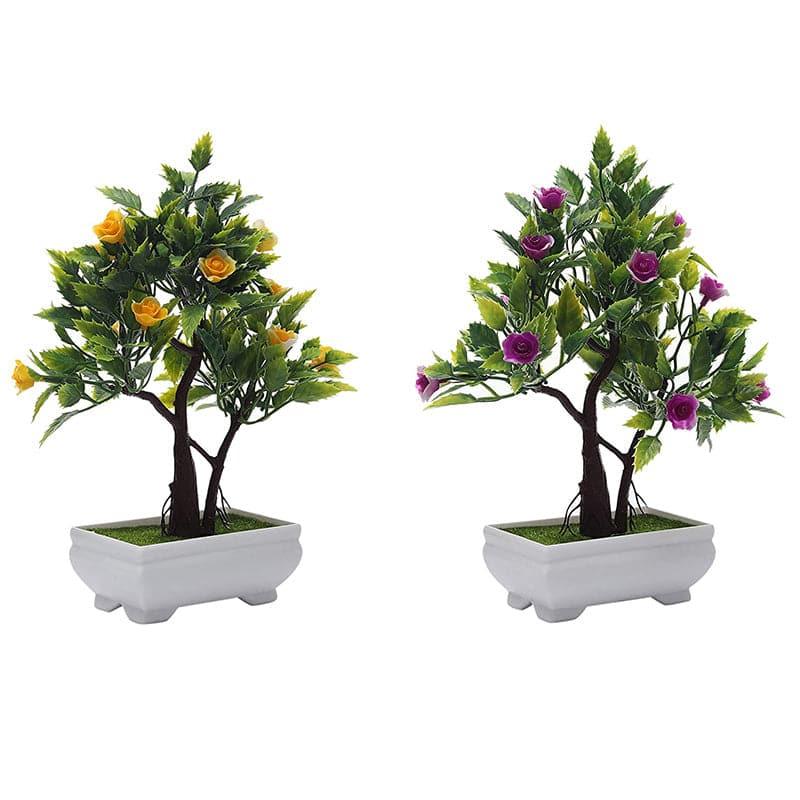 Deya Faux Plant In Nesha Pot (24 cms) - Set Of Two media 3