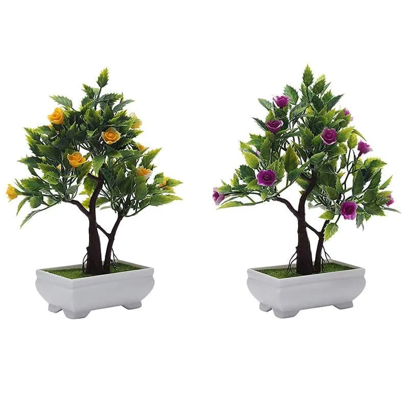 Deya Faux Plant In Nesha Pot (24 cms) - Set Of Two media 3