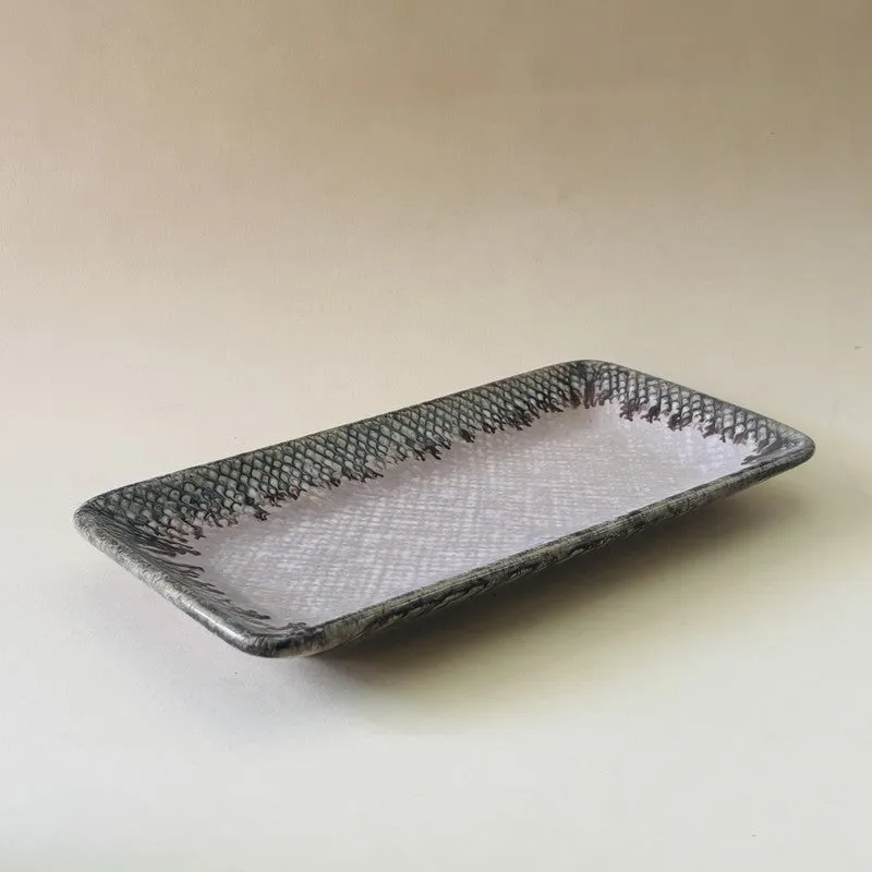 Ceramic Rectangular Platter - Pink media 5