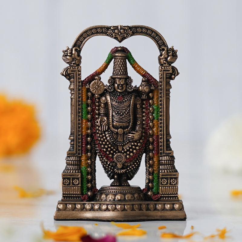 Brown Resin Tirupati Venkateshwara Idol