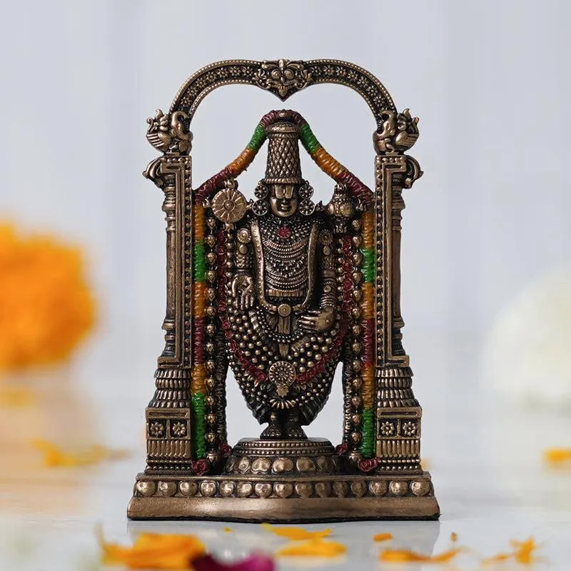 Brown Resin Tirupati Venkateshwara Idol media 1