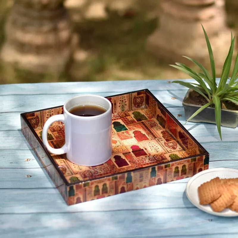 Regal Mandir Square Serving Tray media 1