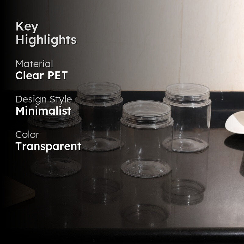 Lucent Transperant Clear PET Container - Set Of Four media 2