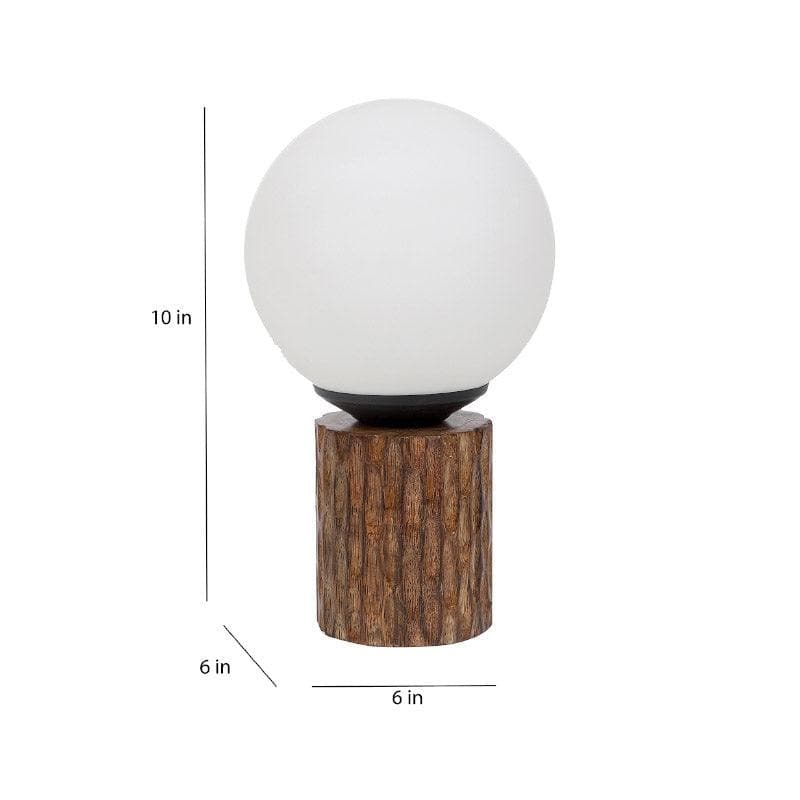 Togo Sander Moon LED Glass Table Lamp - White,Brown media 5