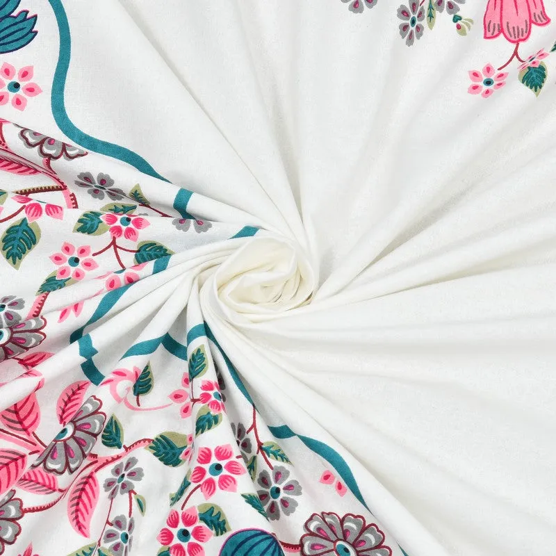 Royal Calm Cotton Bedsheet (Pink,Blue,White) - 120 TC media 4