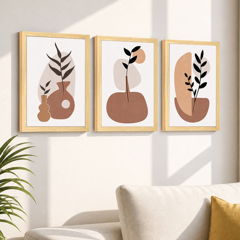 Botanex Clay & Calm Modern Wall Art - Set Of Three