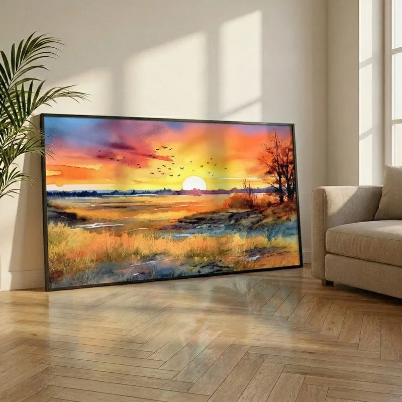 Scenic Grove Canvas Wall Painting With Frame media 1