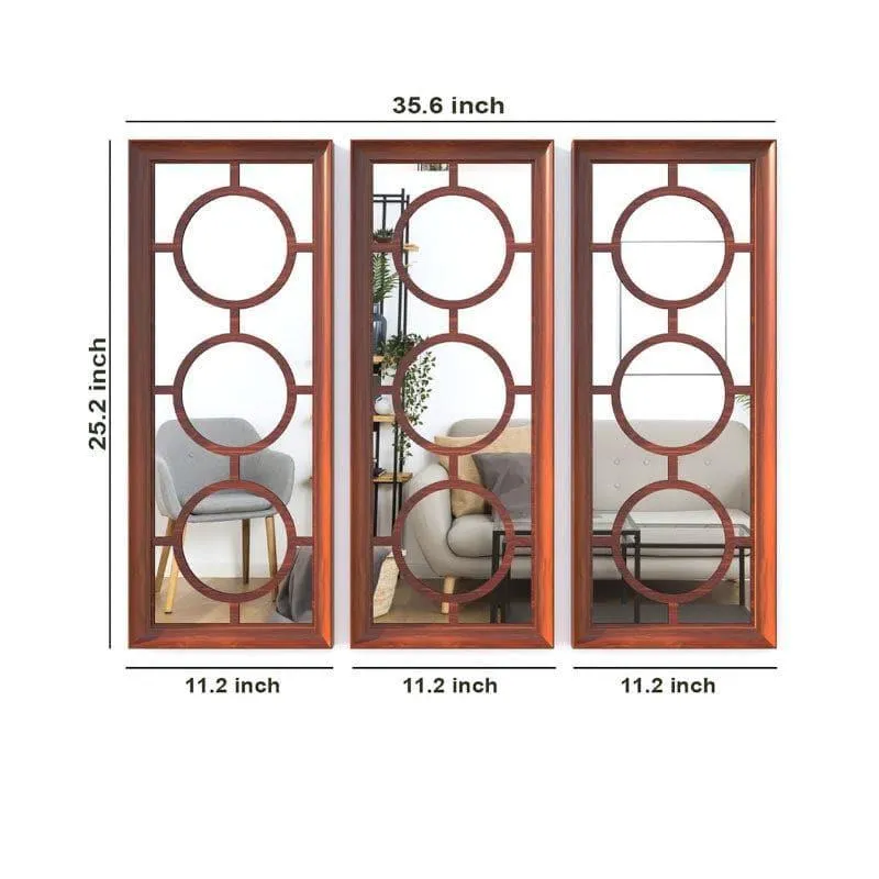 Phoenix Decorative MDF Wall Accent (Maroon) - Set Of Three media 6