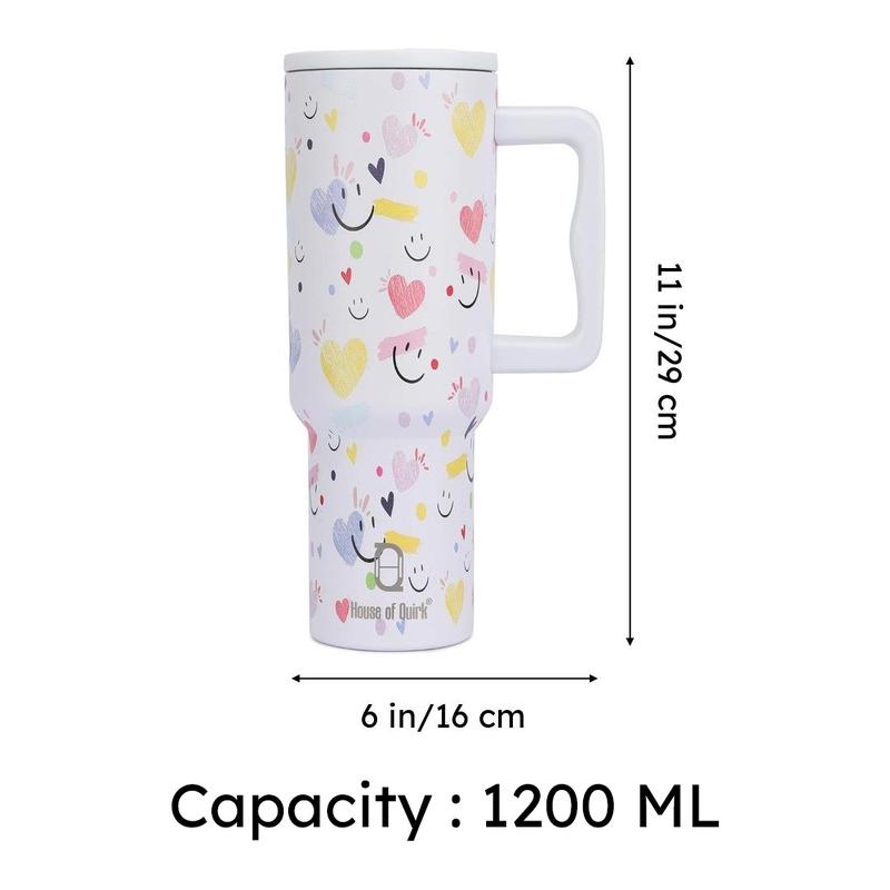 Belle Heart Stainless Steel Tumbler - 1200 ML media 10