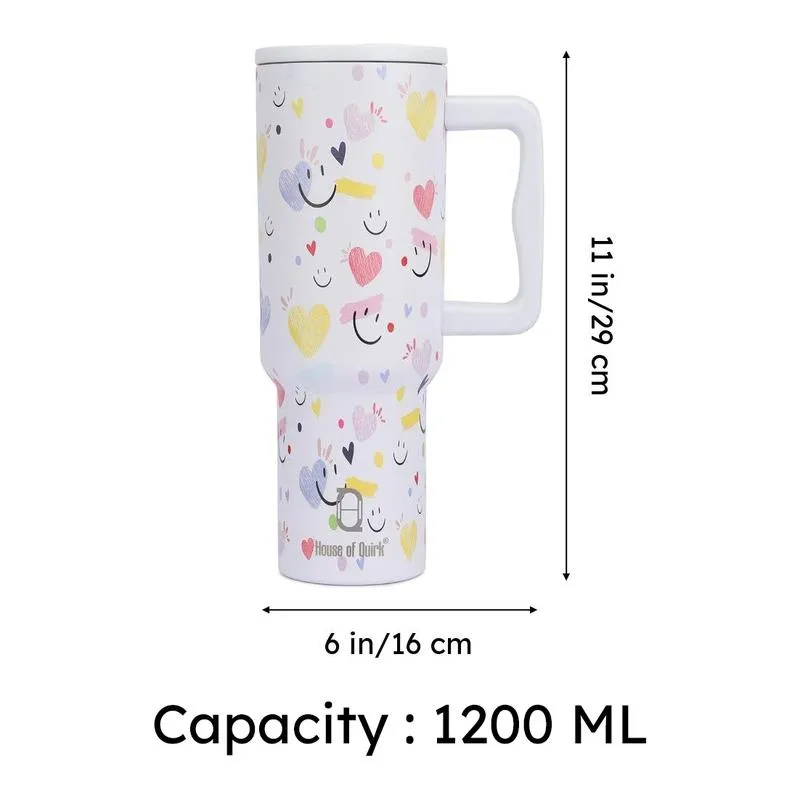 Belle Heart Stainless Steel Tumbler - 1200 ML media 10