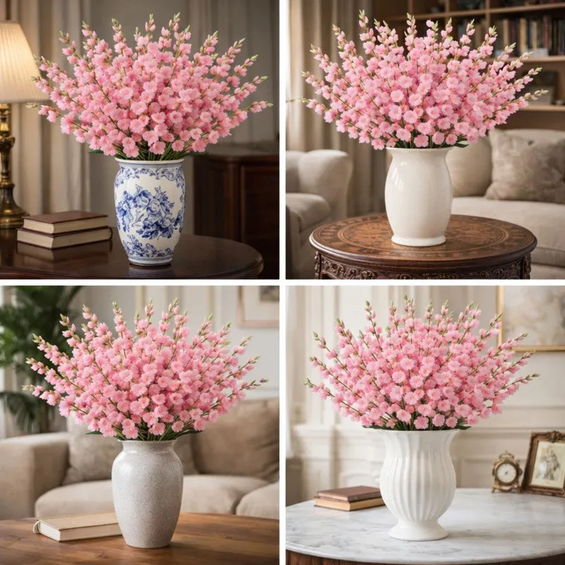 Bloomelle Artificial Flower (Pink) - Set Of Four media 3