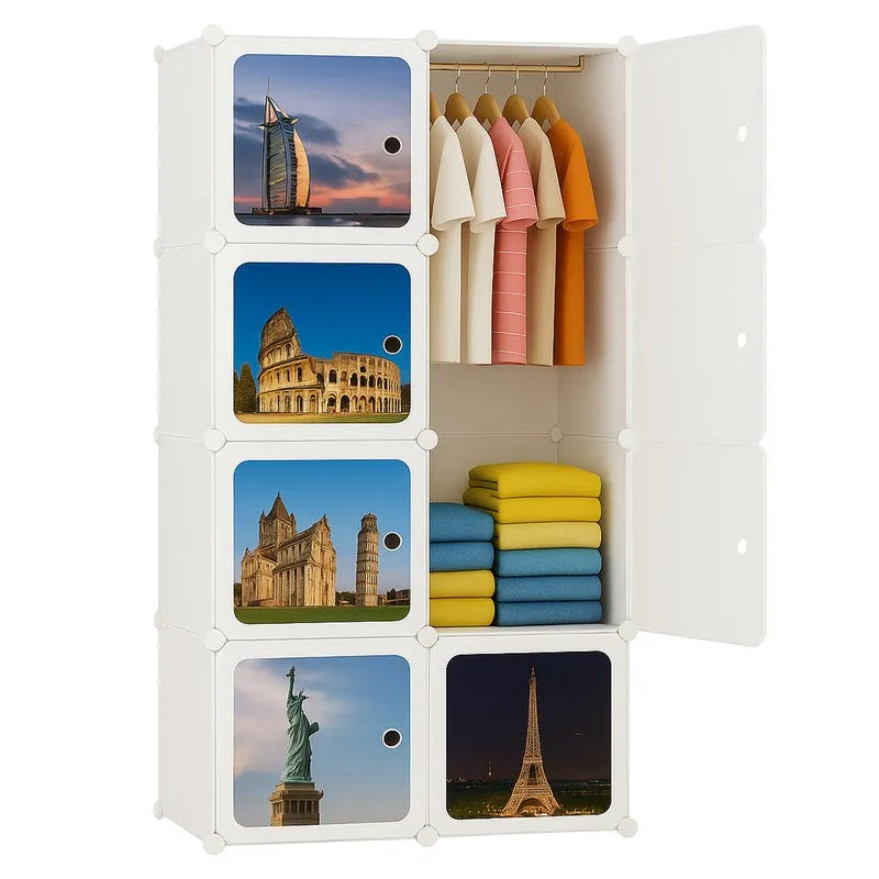 Rioware Portable Storage Wardrobe Racks - White media 4
