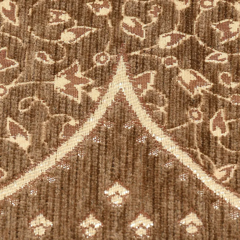 Petite Leaves Chenille Sofa Cover - Light Brown media 8