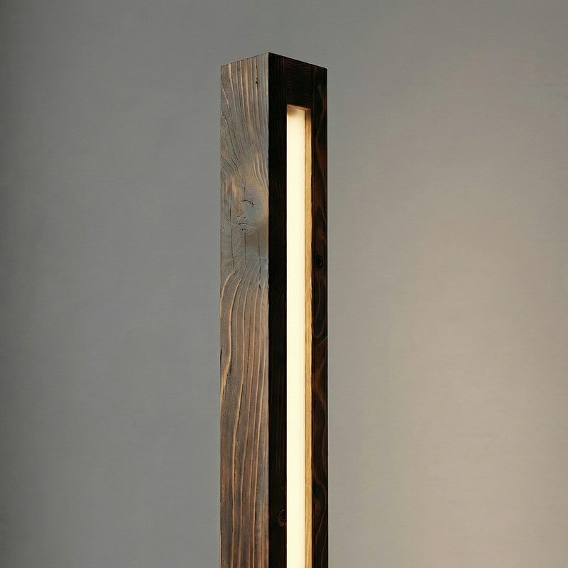 MinimalRay Wooden Floor Lamp - Brown media 5