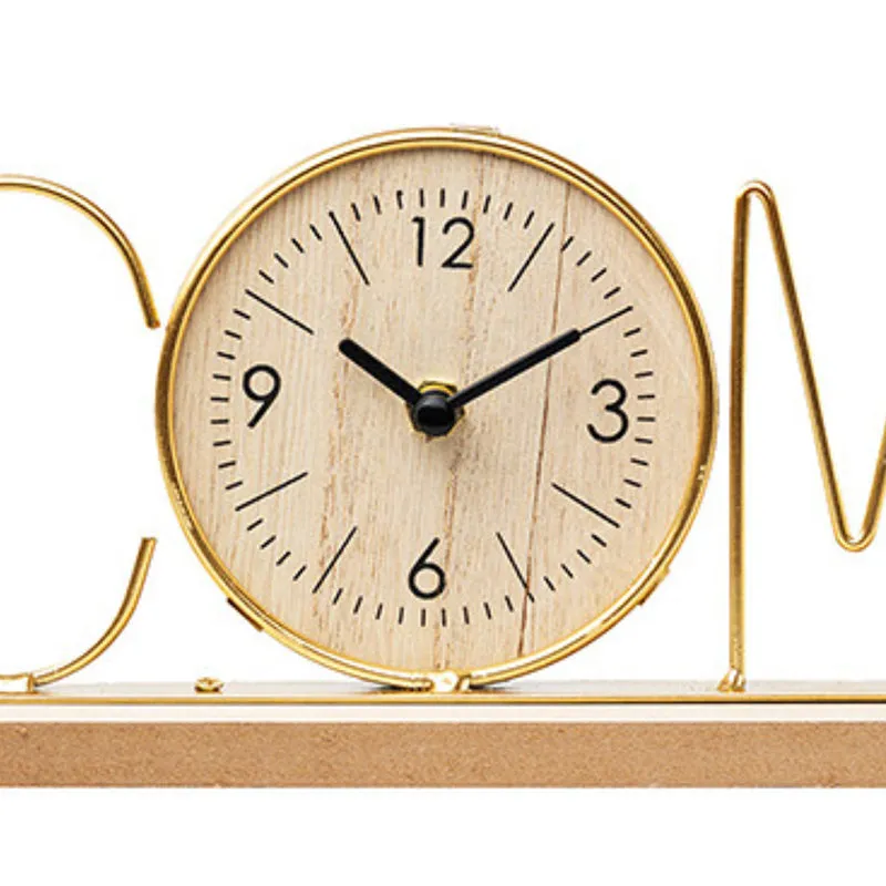 Typo Welcome Table Clock - Gold media 8