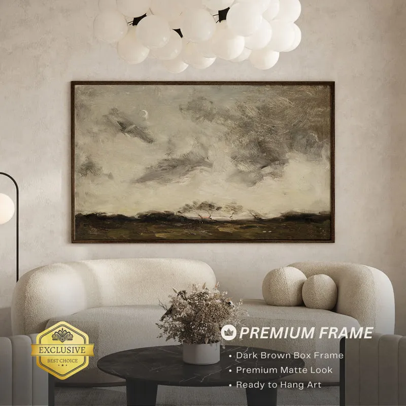 Grey Skies Wood Wall Art With Frame - Black media 3