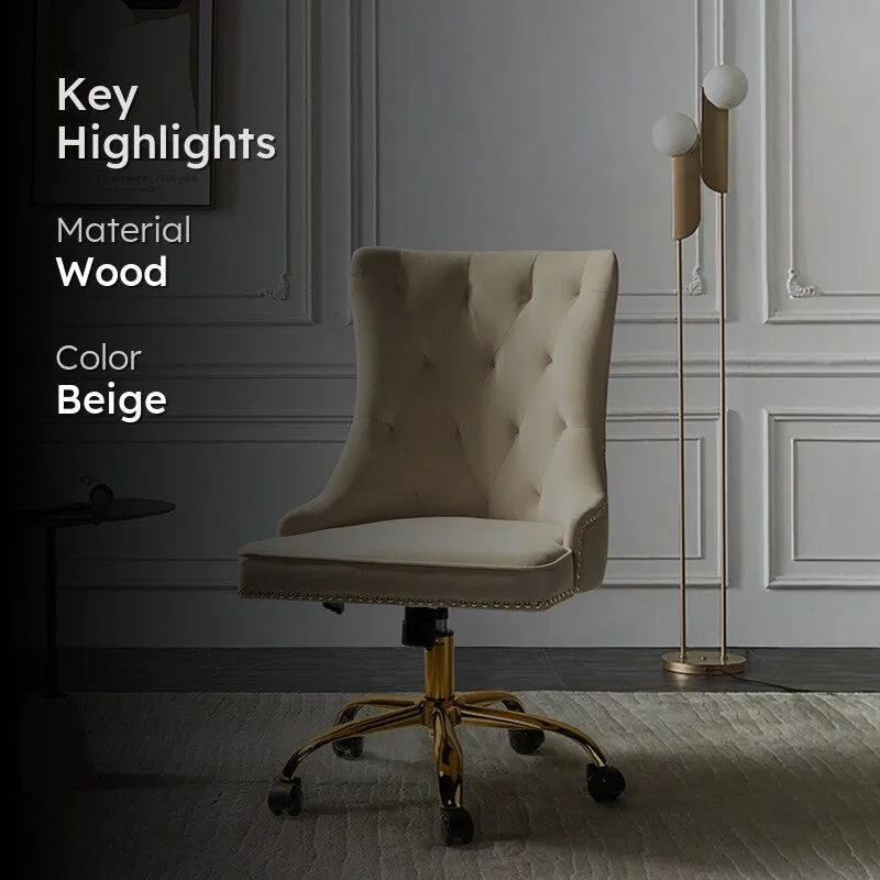 Seatra Neem Wood Office Chair - Beige media 2