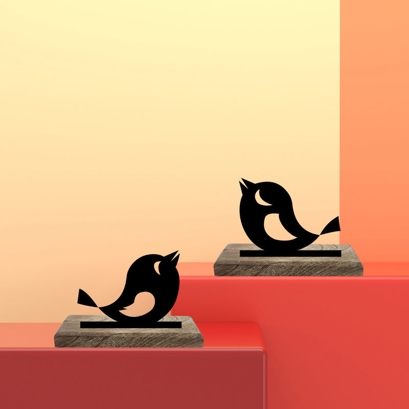 Chirping Birds Showpiece - Set Of Two