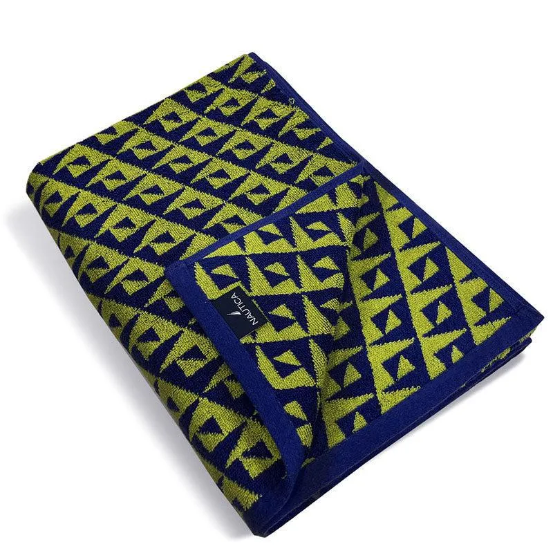 Nautica Cloud Caress Cotton Bath Towel - Green & Blue media 4
