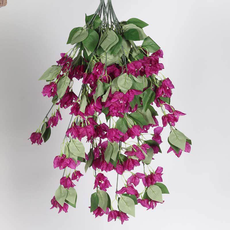 Faux Lush Hanging Bougainvillea - Purple - 2.5 Feet media 4