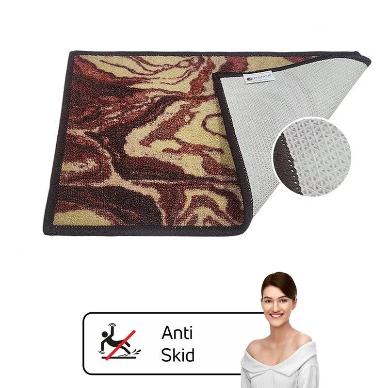 Pavo Abstract Nylon Door Mats - Brown,Beige media 7