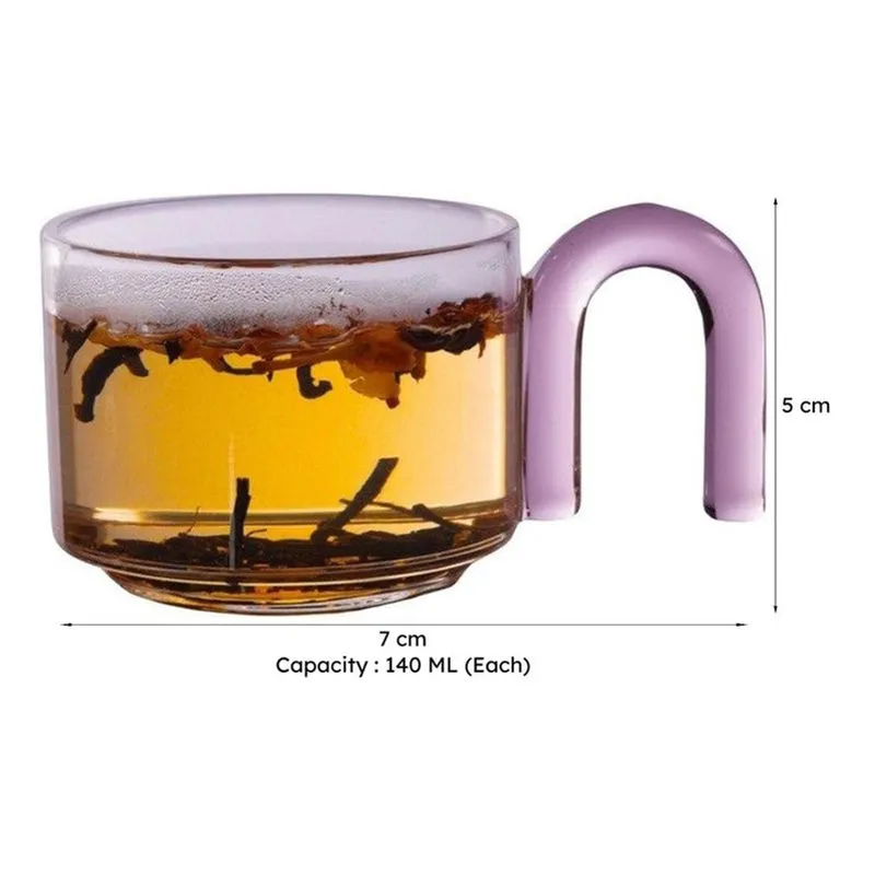 Chrysal Borosilicate Glass Tea Cup (140 mL Each) - Set Of Two media 7