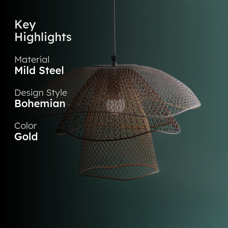 Orange Tree Mallawi Steel Ceiling Lamp media 2