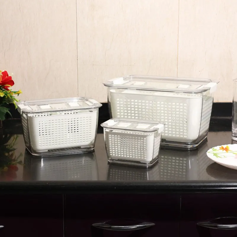 FreshLock White Clear PET Container (480 mL/1700 mL/4500 mL) - Set of Three media 3