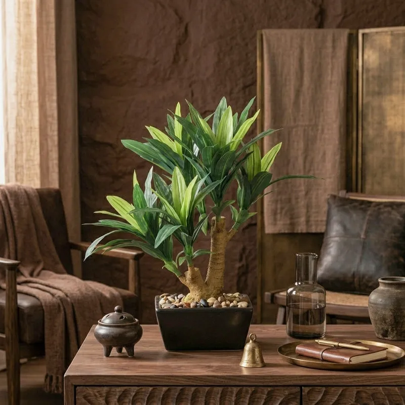 Faux Dracaena Bonsai In Ceramic Pot - 41 cms media 4