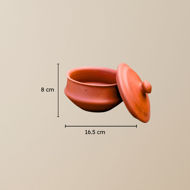 Mitti Terracotta Serving Handi With Lid - 900 mL media 9