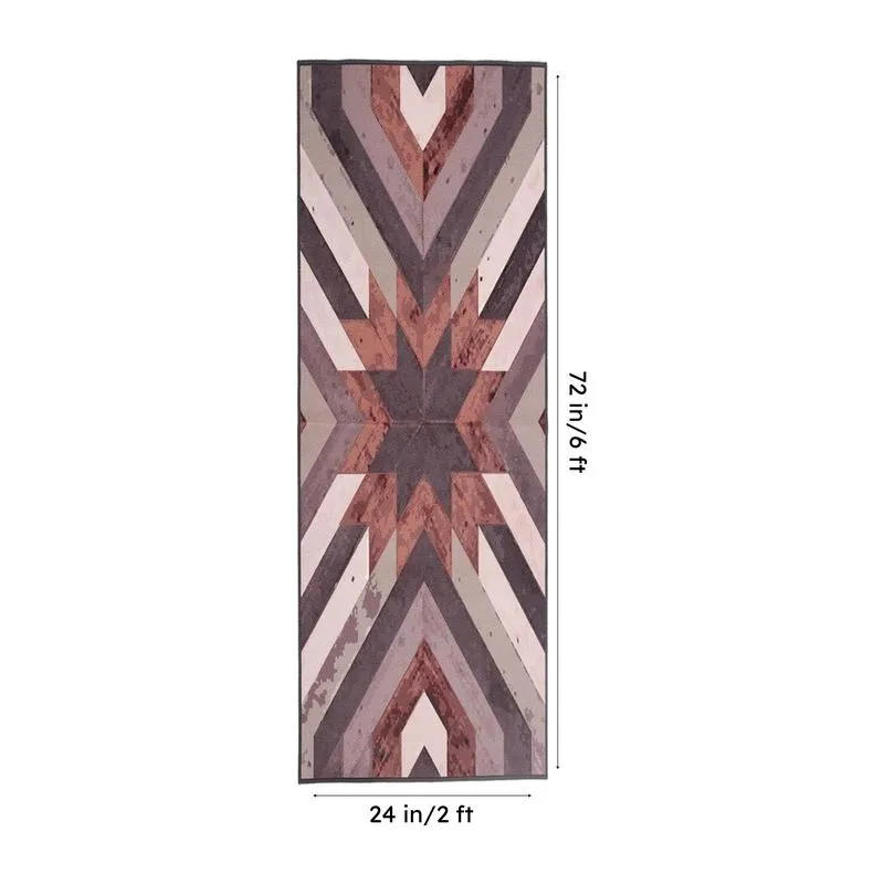 Diagonal Geometry Anti-Skid Nylon Runner Rug media 8