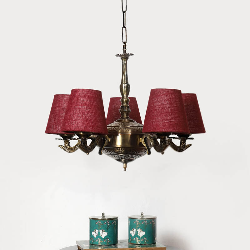 Lucido Conical Golden Antique Ceiling Lamp media 2