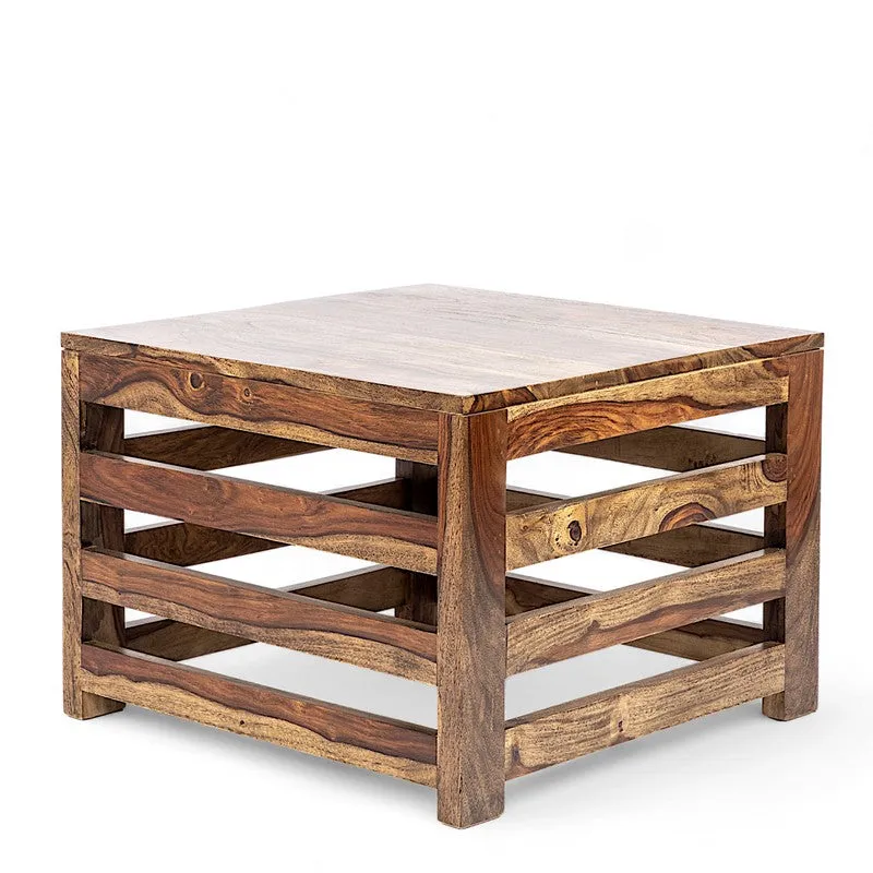 Pervon Sheesham Wooden Center Table - Dark Brown media 3