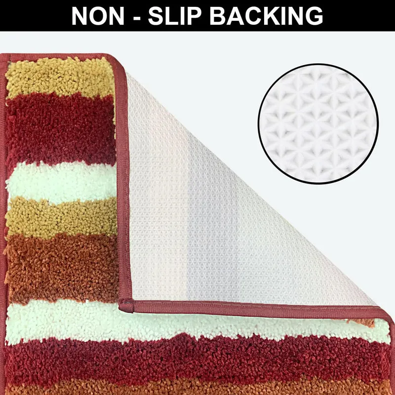 Stripe Luxe Bath Mat - Cinnamon Brown media 4