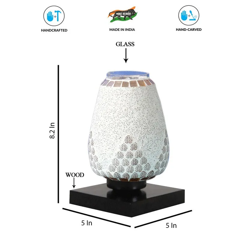 Aurielle Glass Table Lamp With Wooden Base media 9