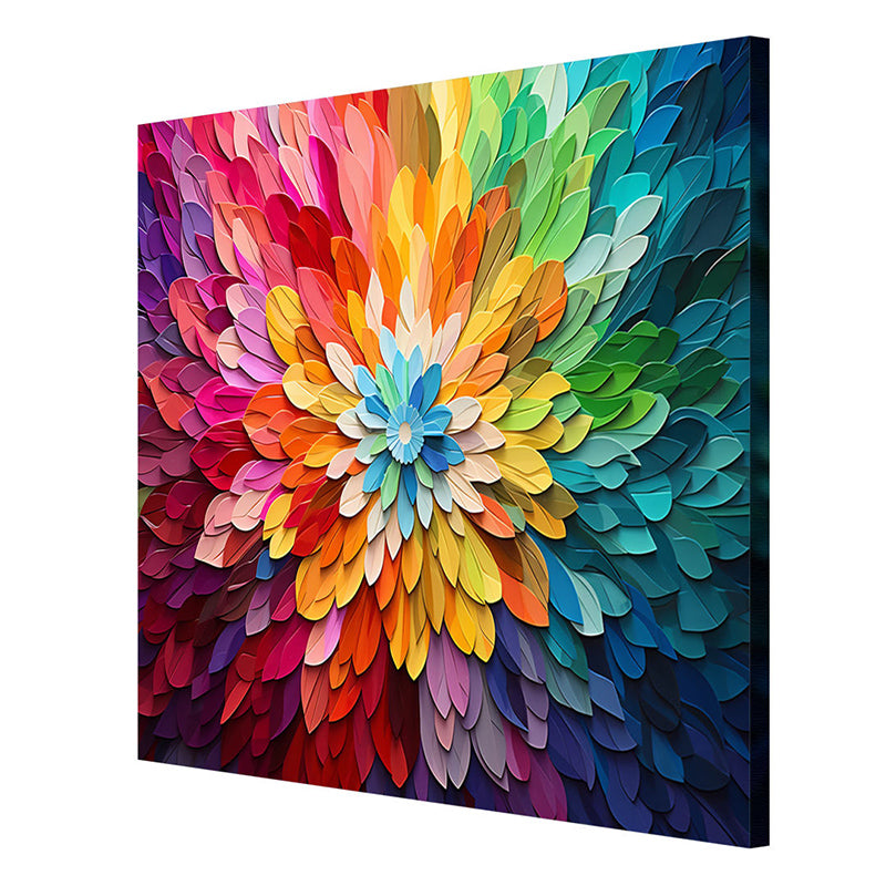 Colorful Petals Poly Canvas Wall Painting media 6