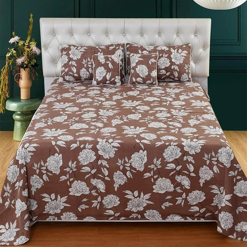 Sumera Pompom Laced Floral Microfiber Bedding Set - Five Piece Set media 3