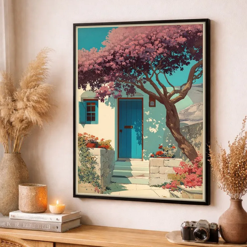 Pastel Sky Canvas Wall Painting - Black Frame media 3
