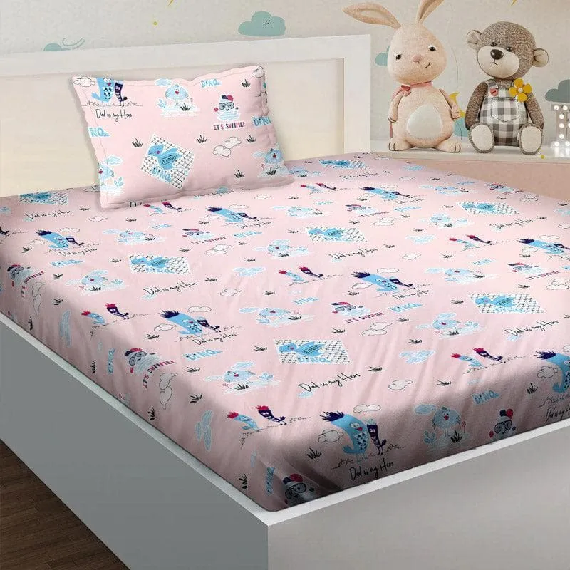 Dino World Cotton Bedsheet - 180 TC media 1