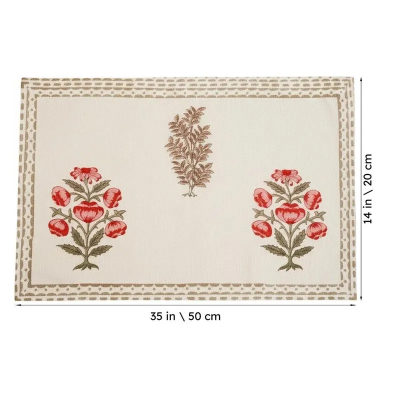 Earthy Elegance Cotton Table Mat (Pink) - Set Of Six media 6