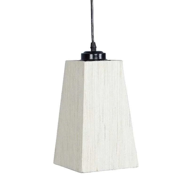 WarmGlow Trapeze Fabric Ceiling Lamp - White media 6