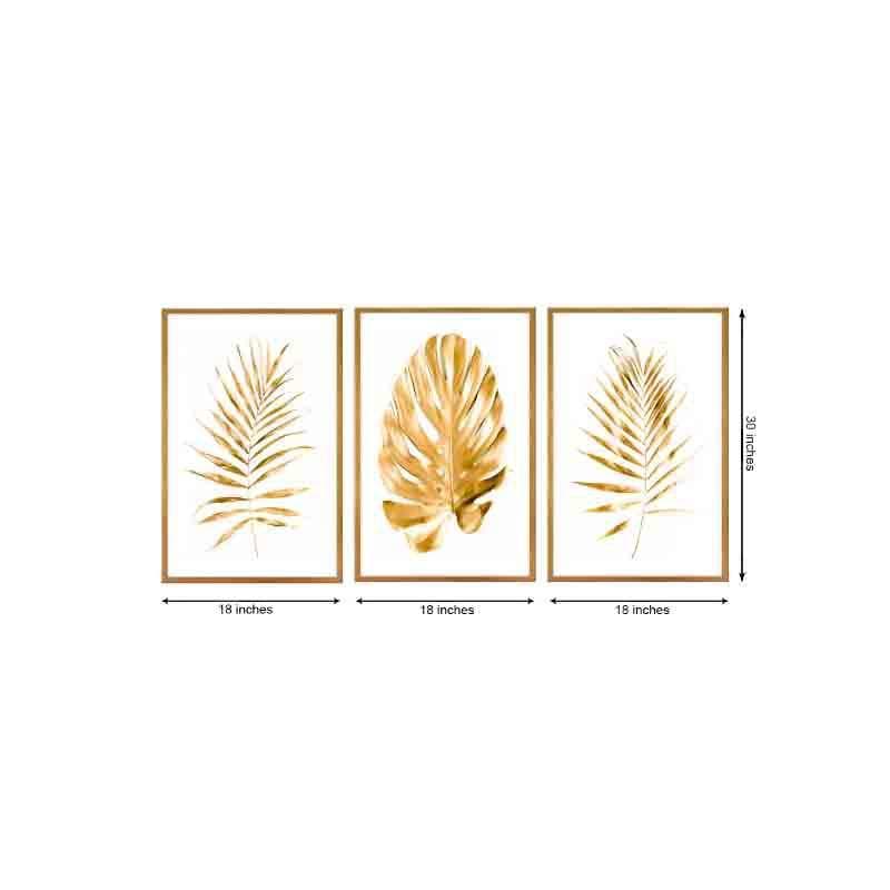 Gold Bay Framed Poly Canvas Wall Art - Set Of Three media 6