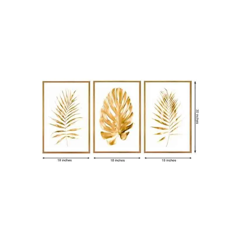 Gold Bay Framed Poly Canvas Wall Art - Set Of Three media 6