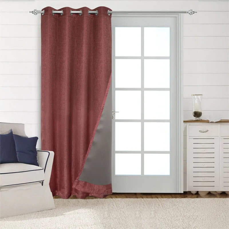 Saral Home Auriel Blackout Curtain - Mauve media 1